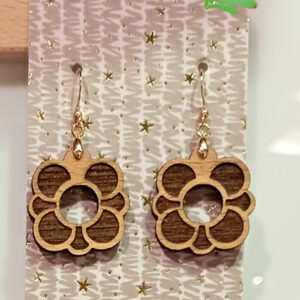 Boucles d’oreilles Géo 2 hêtre